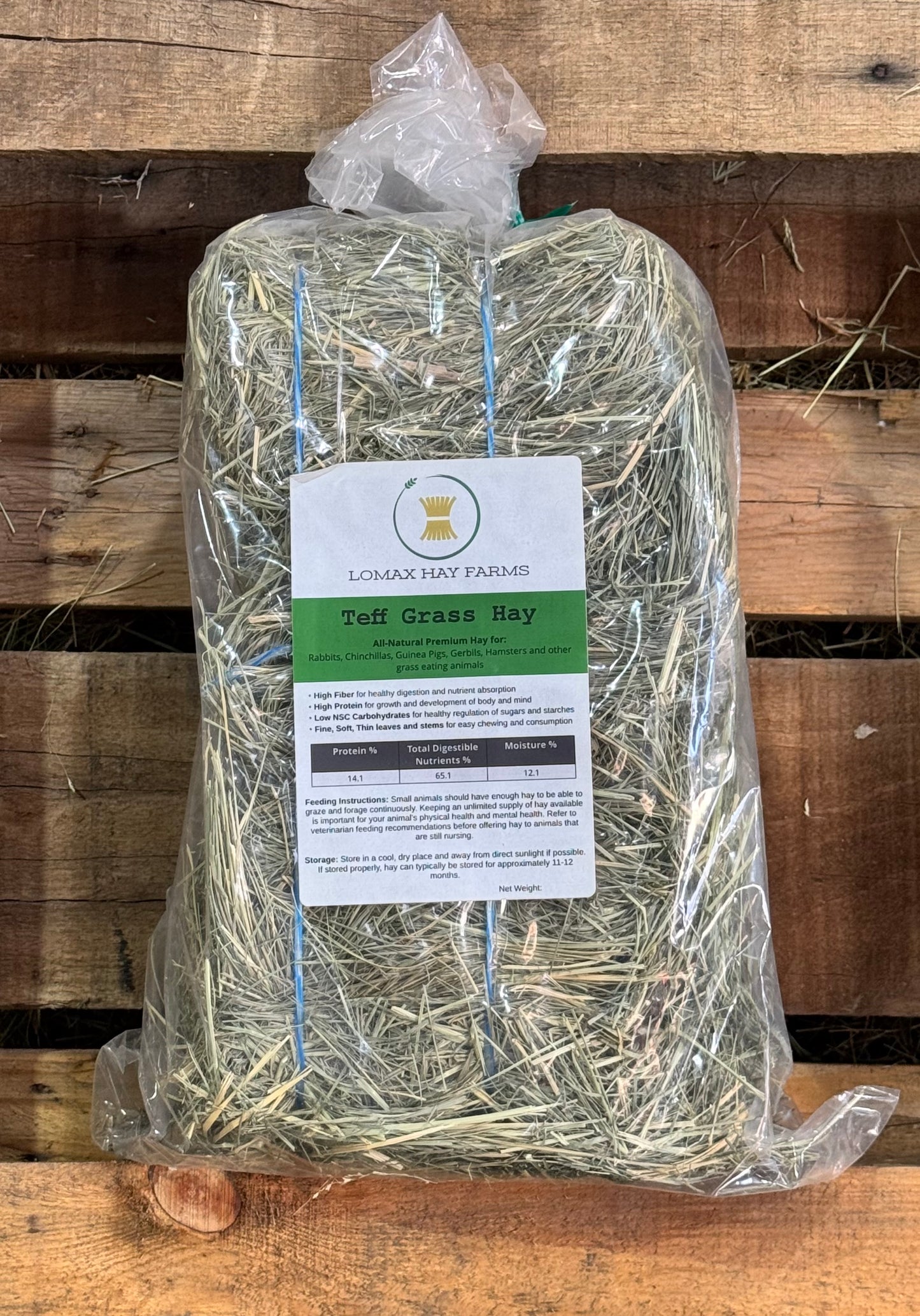 Premium Hay for Rabbits, Guinea Pigs, Chinchillas, and Hamsters